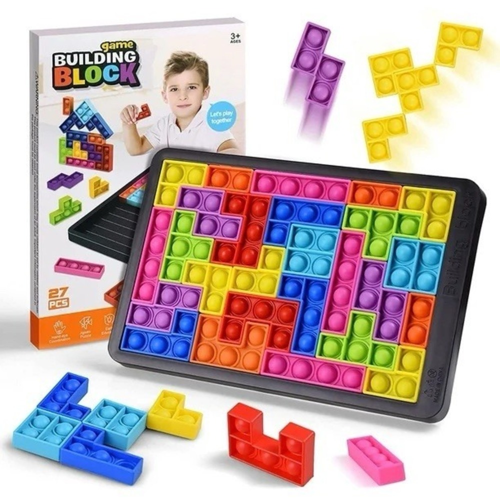 SATHIBI Fidget Toys Big Size Pop Push Bubble Sensory Toy Puzzle Games NEW IN BOX